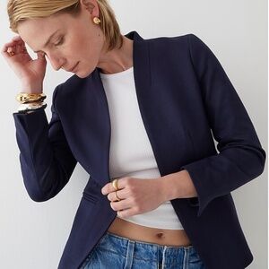 J. Crew Petite Going Out Blazer in stretch twill Size 6P NWT H2778 navy blue